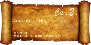 Csomay Erika névjegykártya