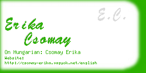 erika csomay business card